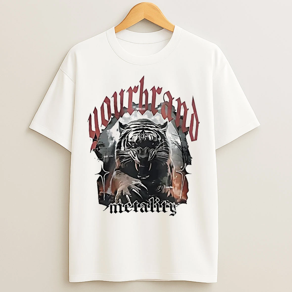 Classic Your Brand Metality Tiger T Shirts