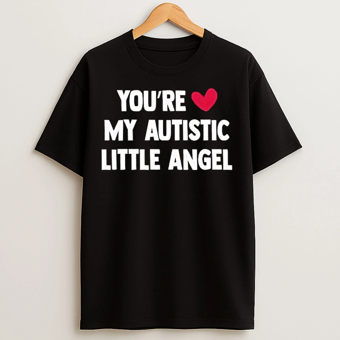 Classic Youre My Autistic Little Angel Heart Graphic T Shirts