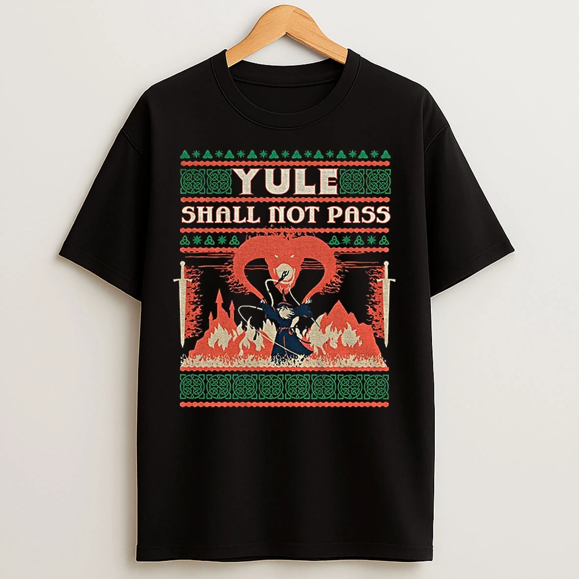 Classic Yule Shall Not Pass Xmas T Shirts