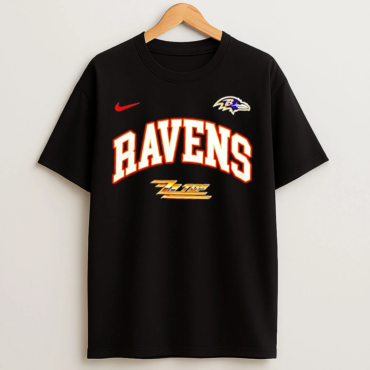 Classic Zz Top The Big One Go Baltimore Ravens Football T Shirts