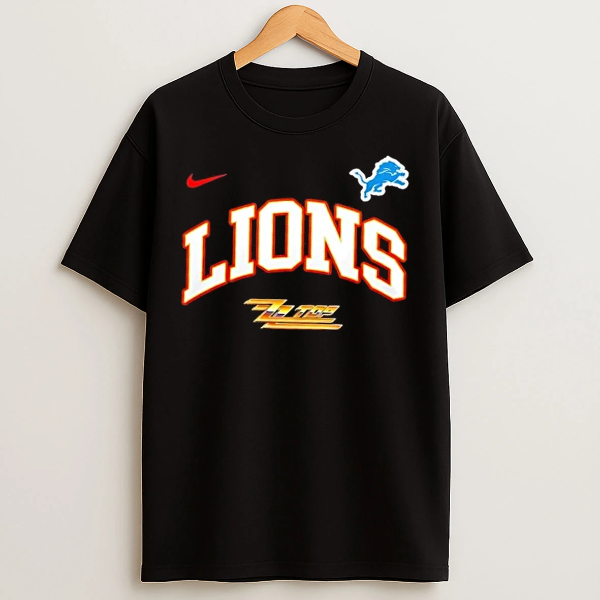 Classic Zz Top The Big One Go Detroit Lions Football T Shirts
