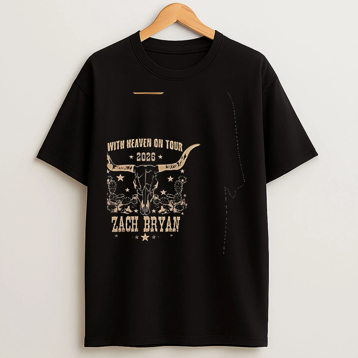 Classic Zach Bryan Bull Skull With Haven On Tour 2026 T Shirts
