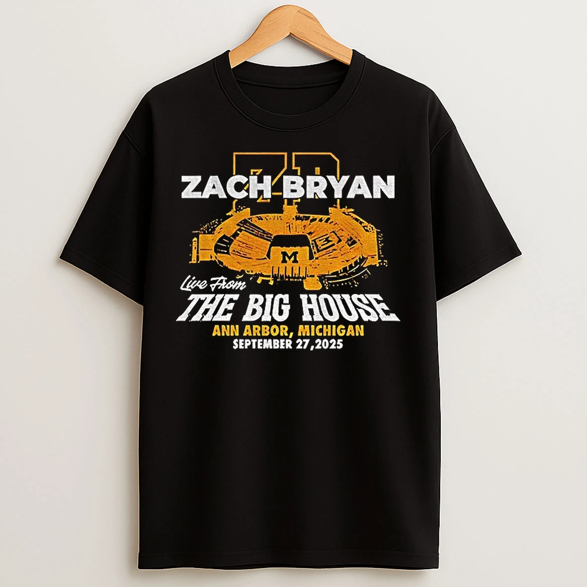 Classic Zach Bryan Michigan Stadium Sep 27 2025 Music Lover T Shirts