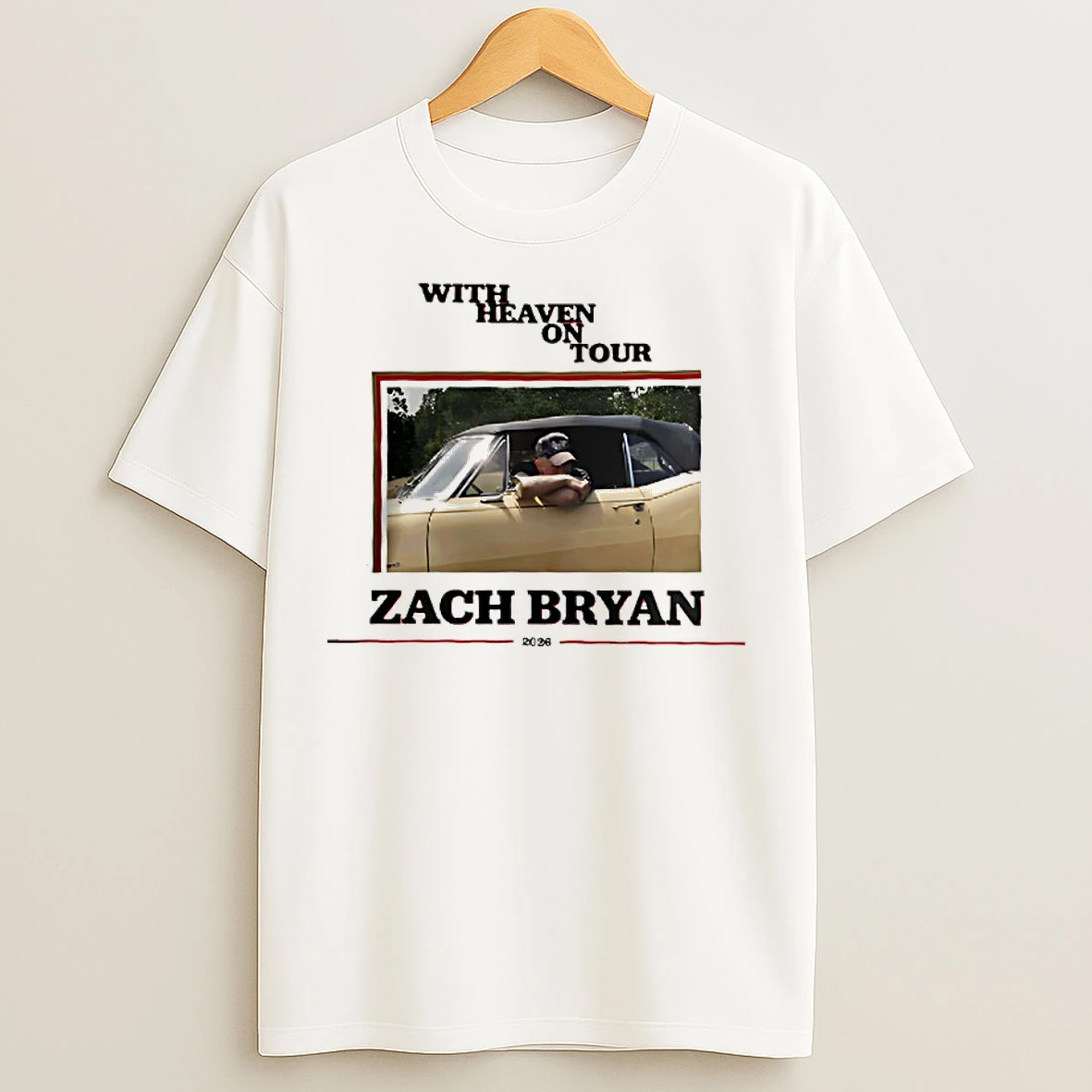 Classic Zach Bryan With Heaven On Tour 2026 T Shirts