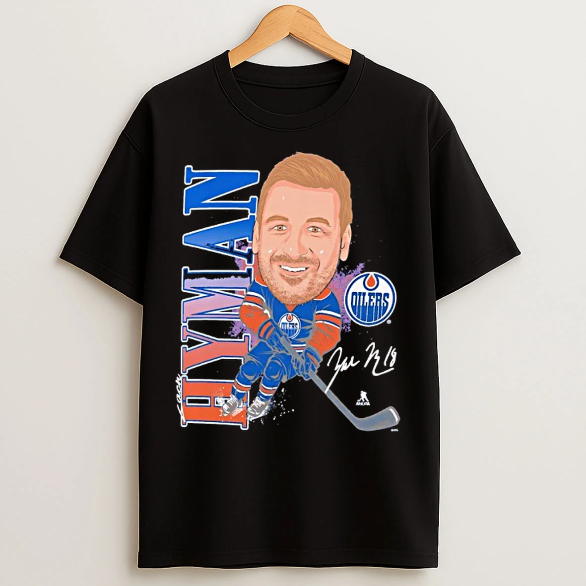 Classic Zach Hyman Edmonton Oilers Player Action Signature T Shirts