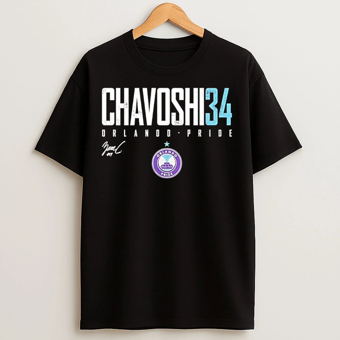 Classic Zara Chavoshi 34 Orlando Pride Womens Soccer Player Signature T Shirts