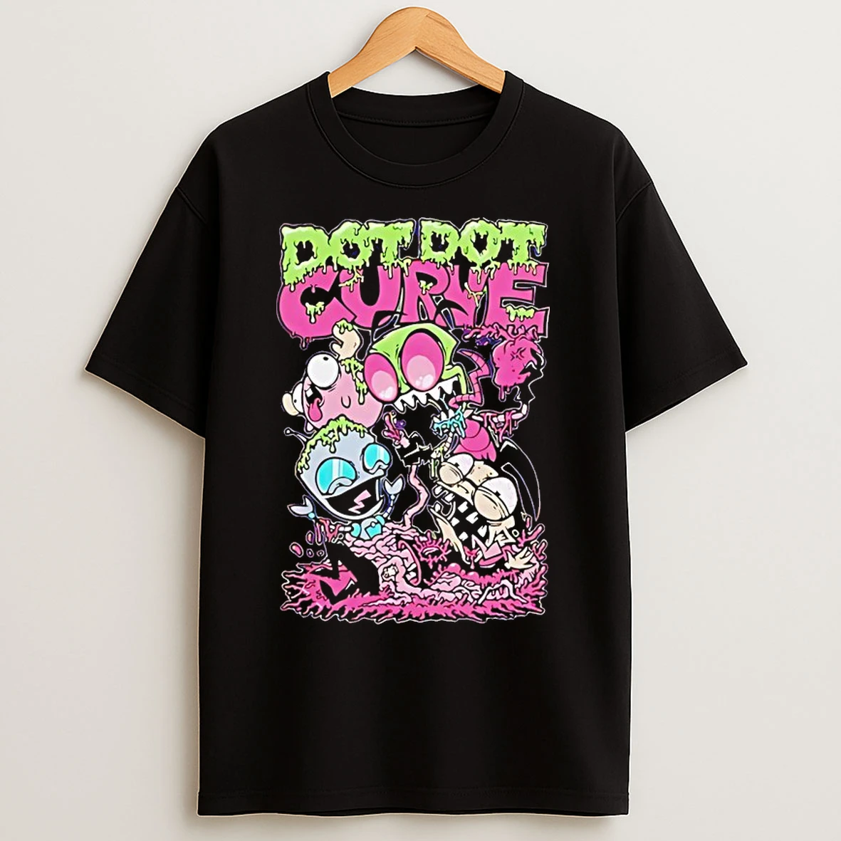 Classic Zim Gir Dib And Gaz Dot Dot Curve Invader Zim T Shirts