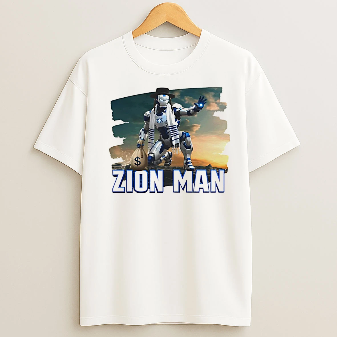 Classic Zion Man Jews Robot Christmas T Shirts