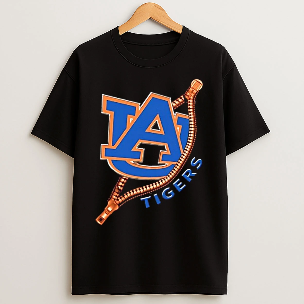 Classic Zipper X Auburn Tigers Football Logo T Shirts