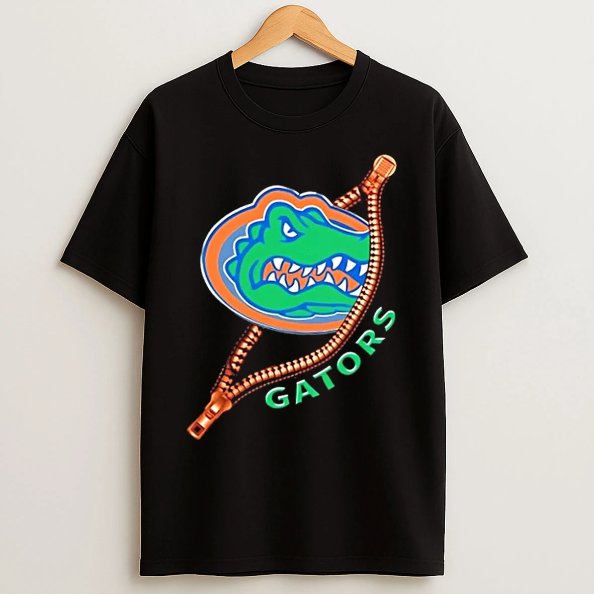 Classic Zipper X Florida Gators Football Logo T Shirts