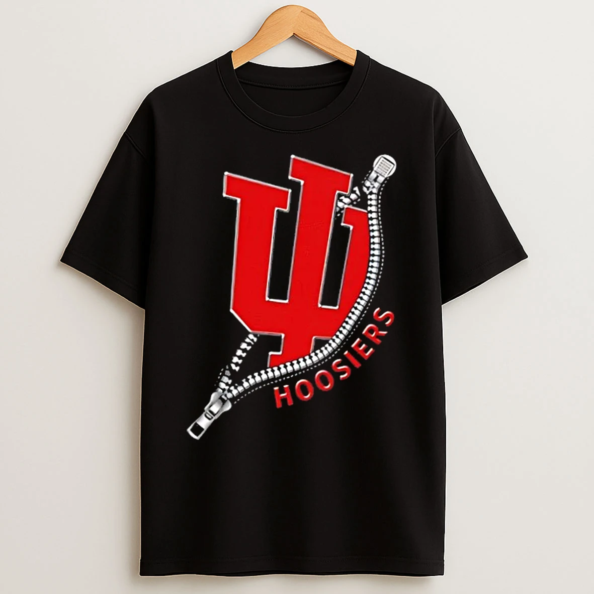 Classic Zipper X Indiana Hoosiers Football Logo T Shirts