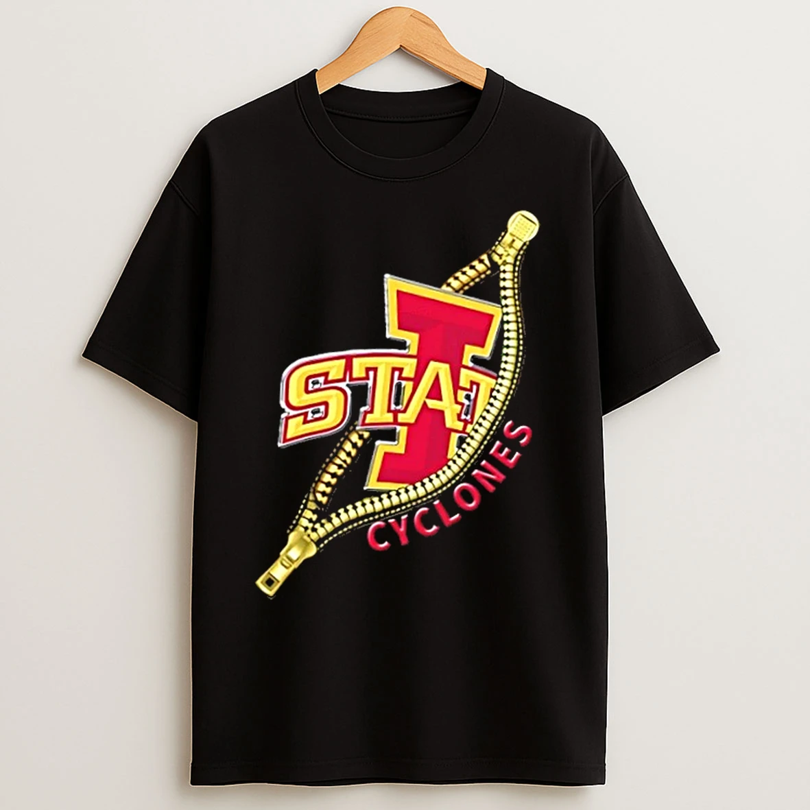 Classic Zipper X Iowa State Cyclones Football Logo T Shirts