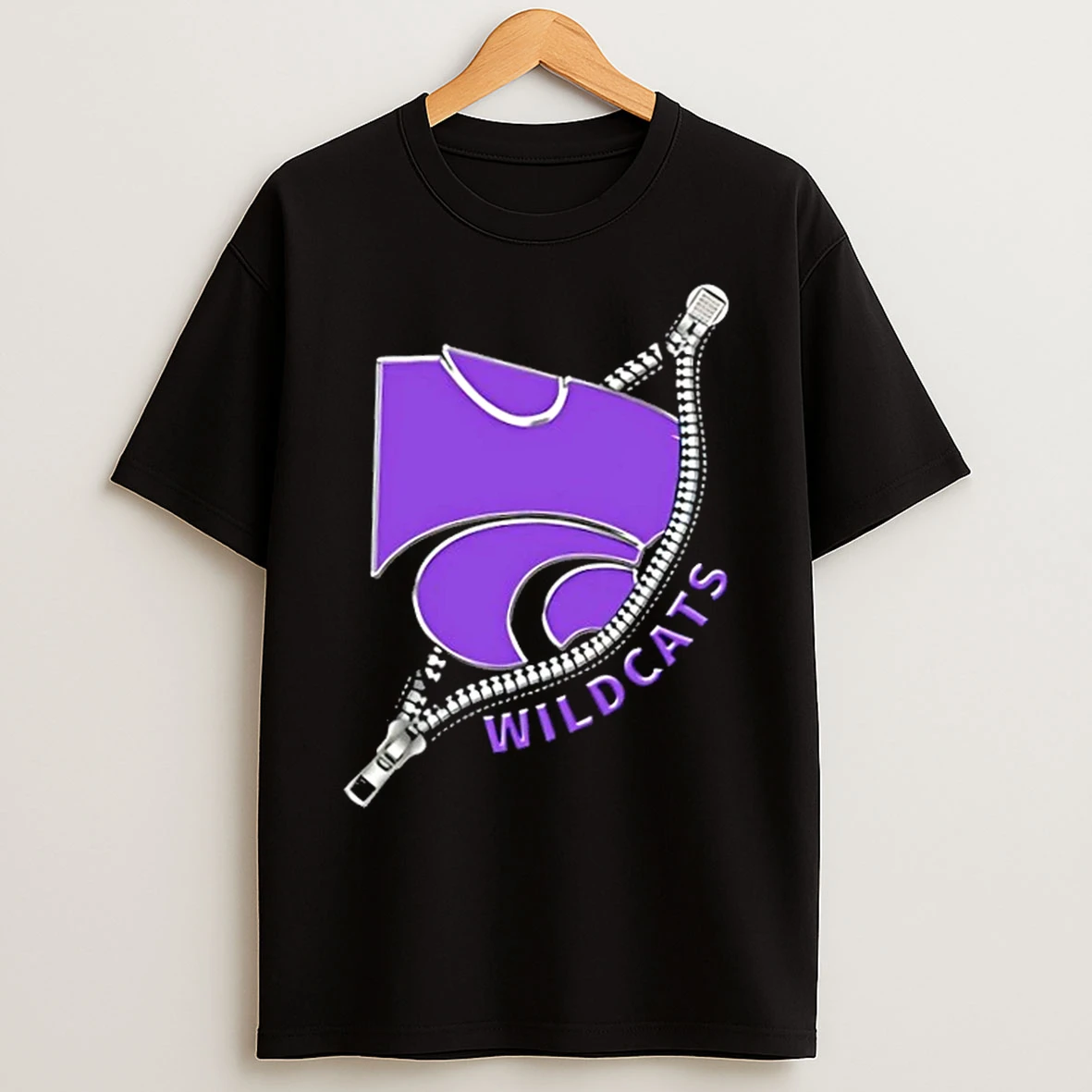Classic Zipper X Kansas State Wildcats Football Logo T Shirts