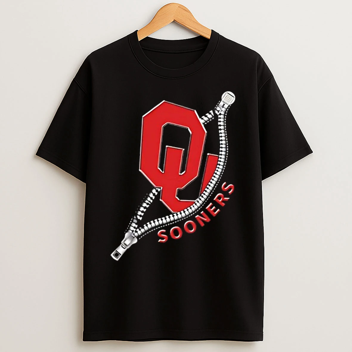 Classic Zipper X Oklahoma Sooners Football Logo T Shirts