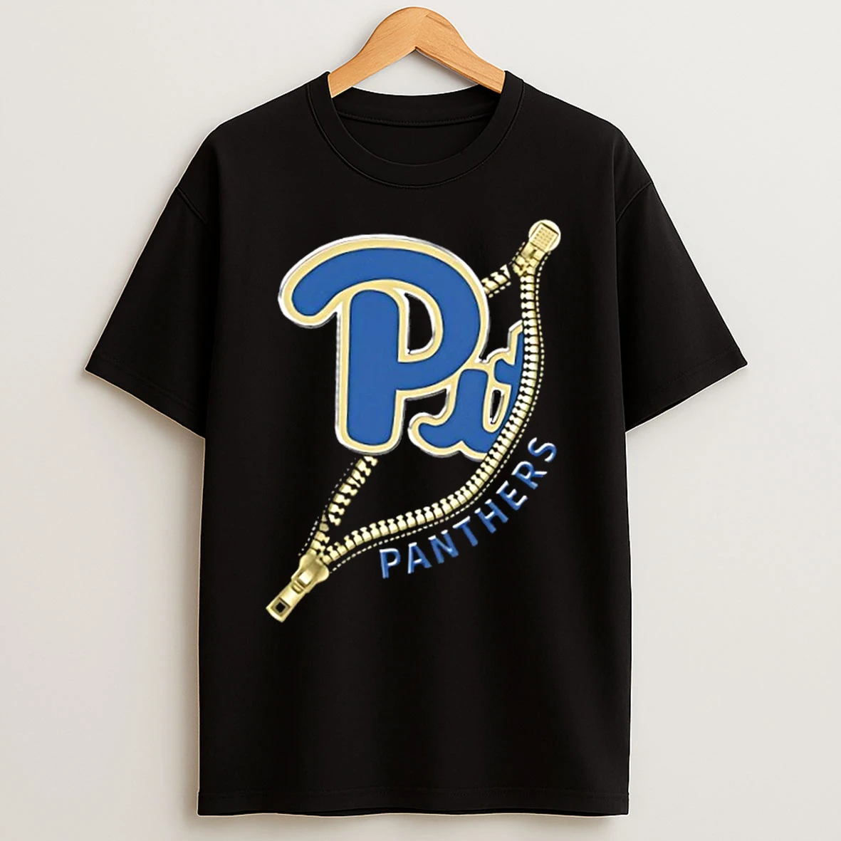 Classic Zipper X Pittsburgh Panthers Football Logo T Shirts