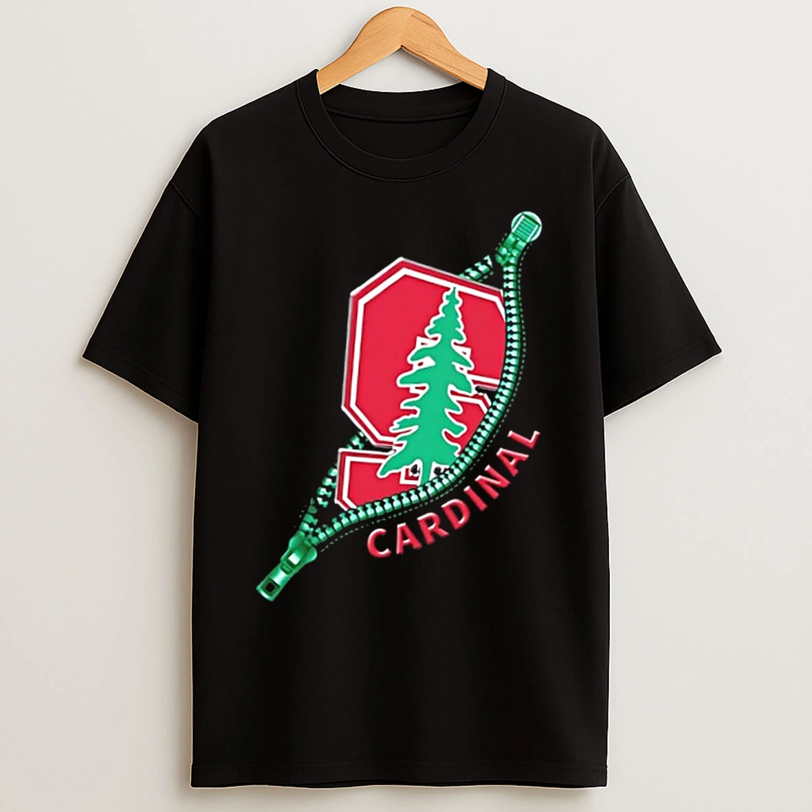 Classic Zipper X Stanford Cardinal Football Logo T Shirts