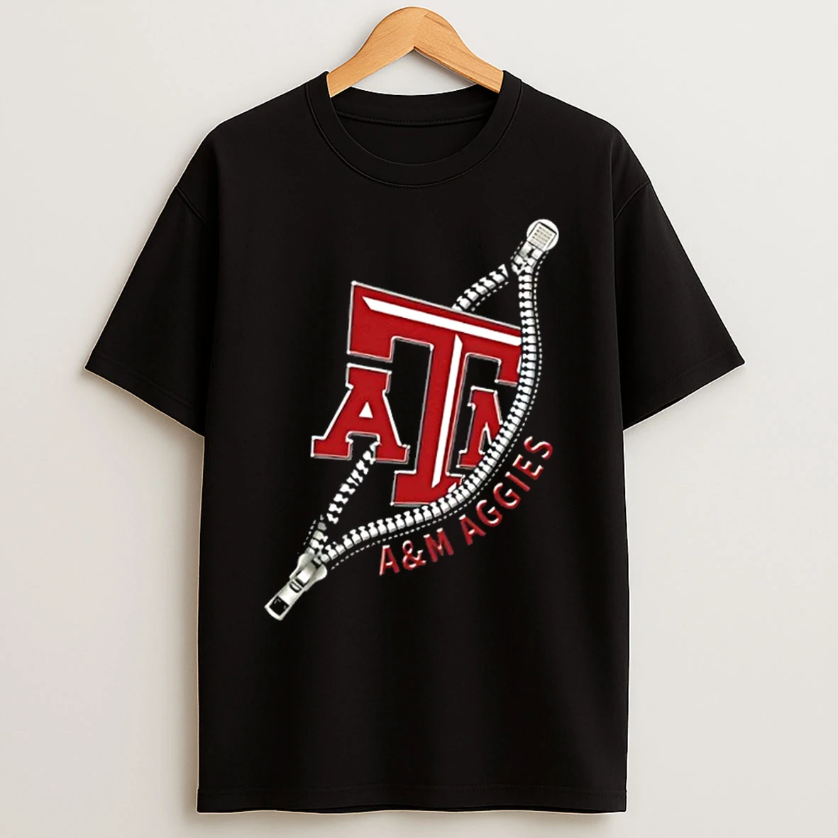 Classic Zipper X Texas Am Aggies Football Logo T Shirts