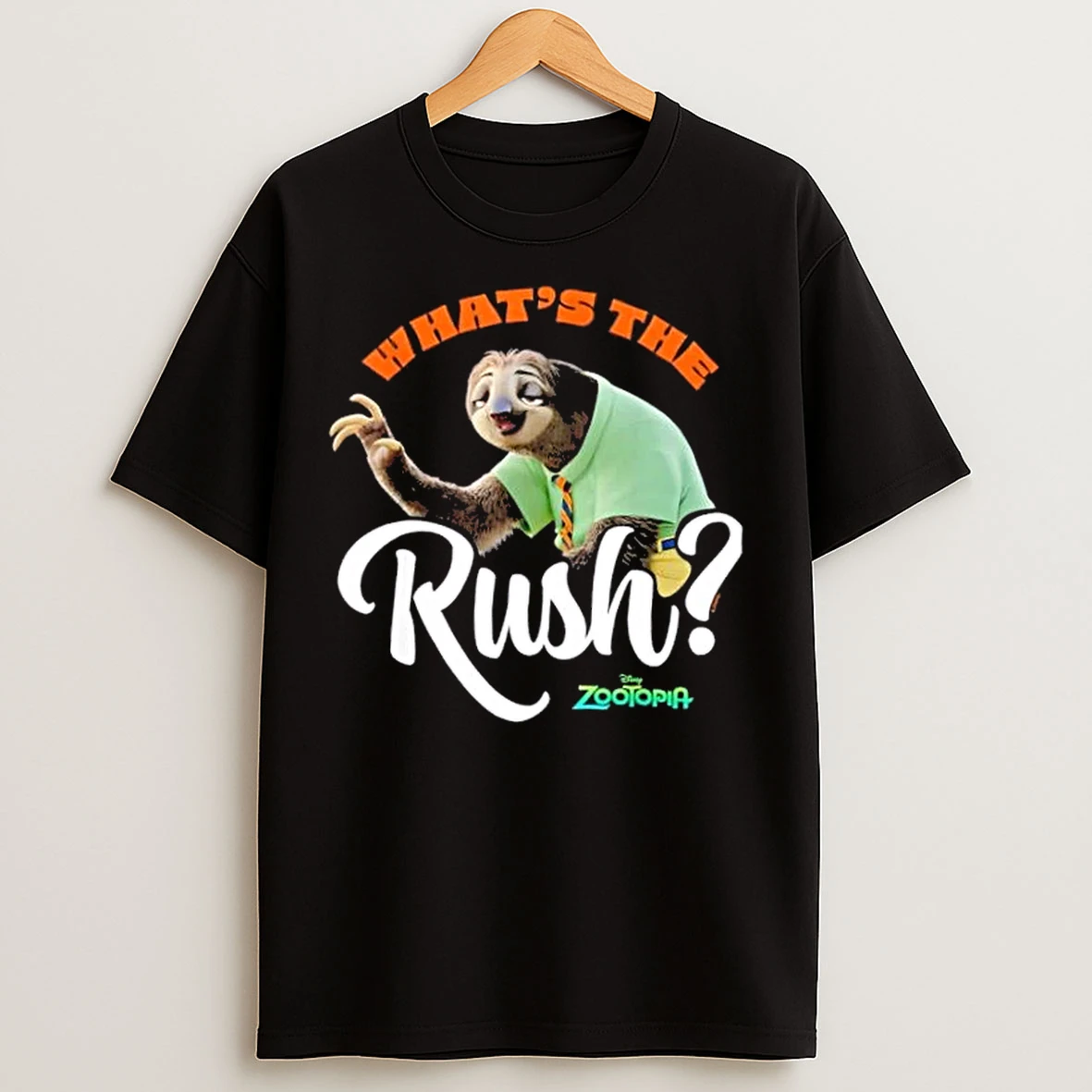 Classic Zootopia Flash Sloth Whats The Rush T Shirts