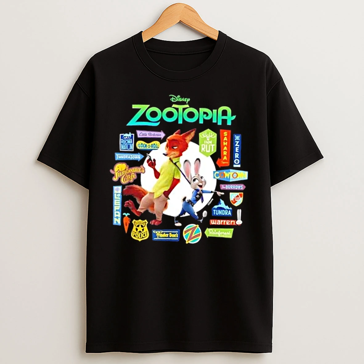 Classic Zootopia Nick And Judy Signs T Shirts