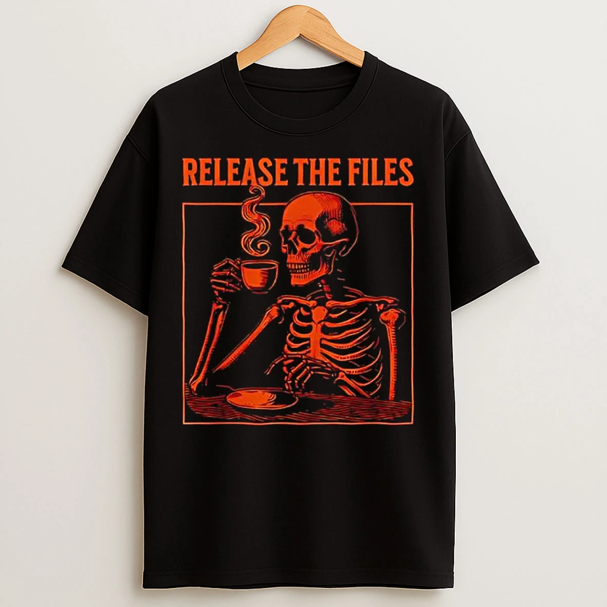 Classic Keleton Coffee Release The Files Graphic T Shirts