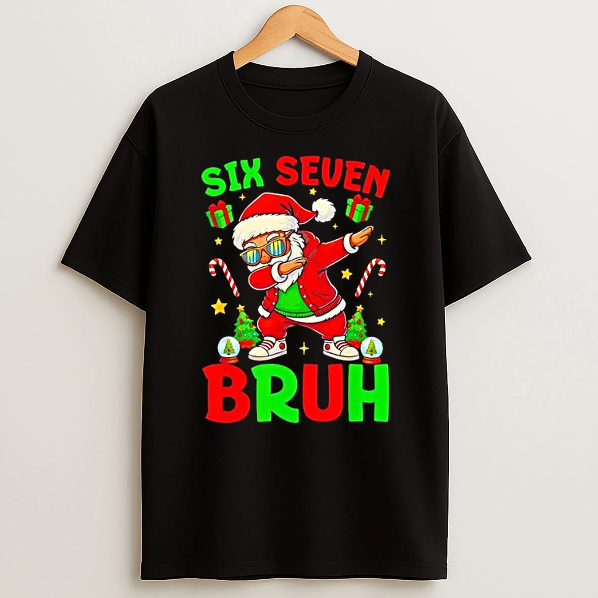 Claus Posing Dab 67 Six Seven Bruh Christmas Santa 6 7 Meme Shirts