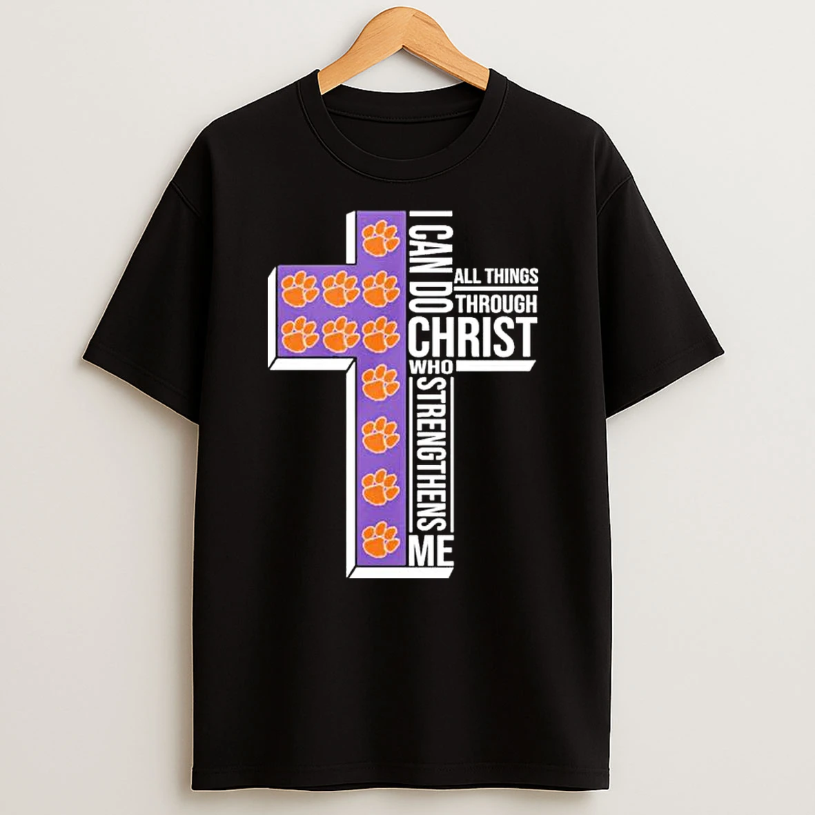 Clemson Basketball Logo I Can Do All Things Through Christ Who Strengthens Me Shirts