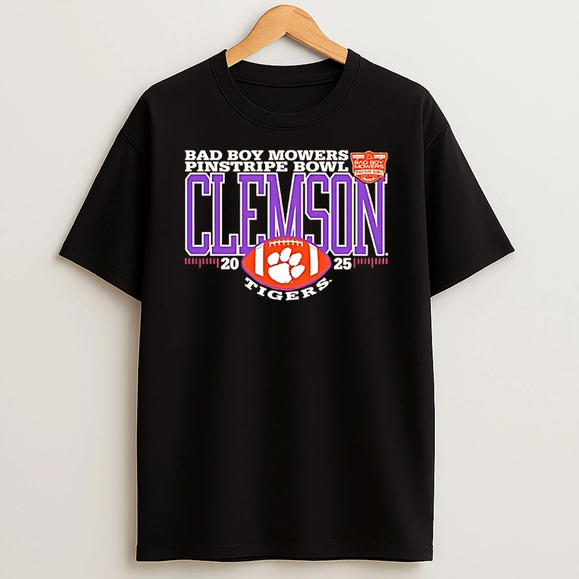 Clemson Tigers 025 Pinstripe Bowl Logo Classic Shirts