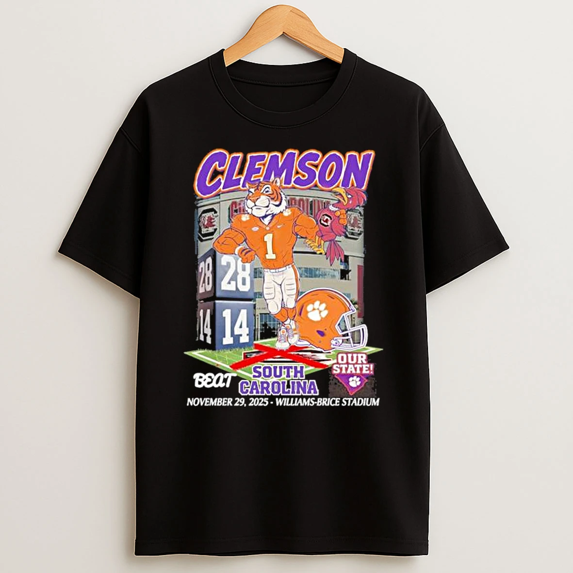 Clemson Tigers Beat South Carolina Our State November 29 2025 Shirts