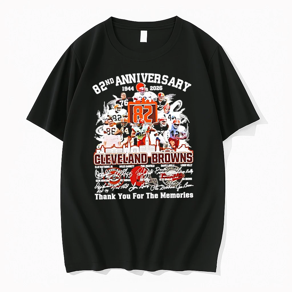 Cleveland Browns 82nd Anniversary 1944 2026 Thank You For The Memories Signatures Shirts