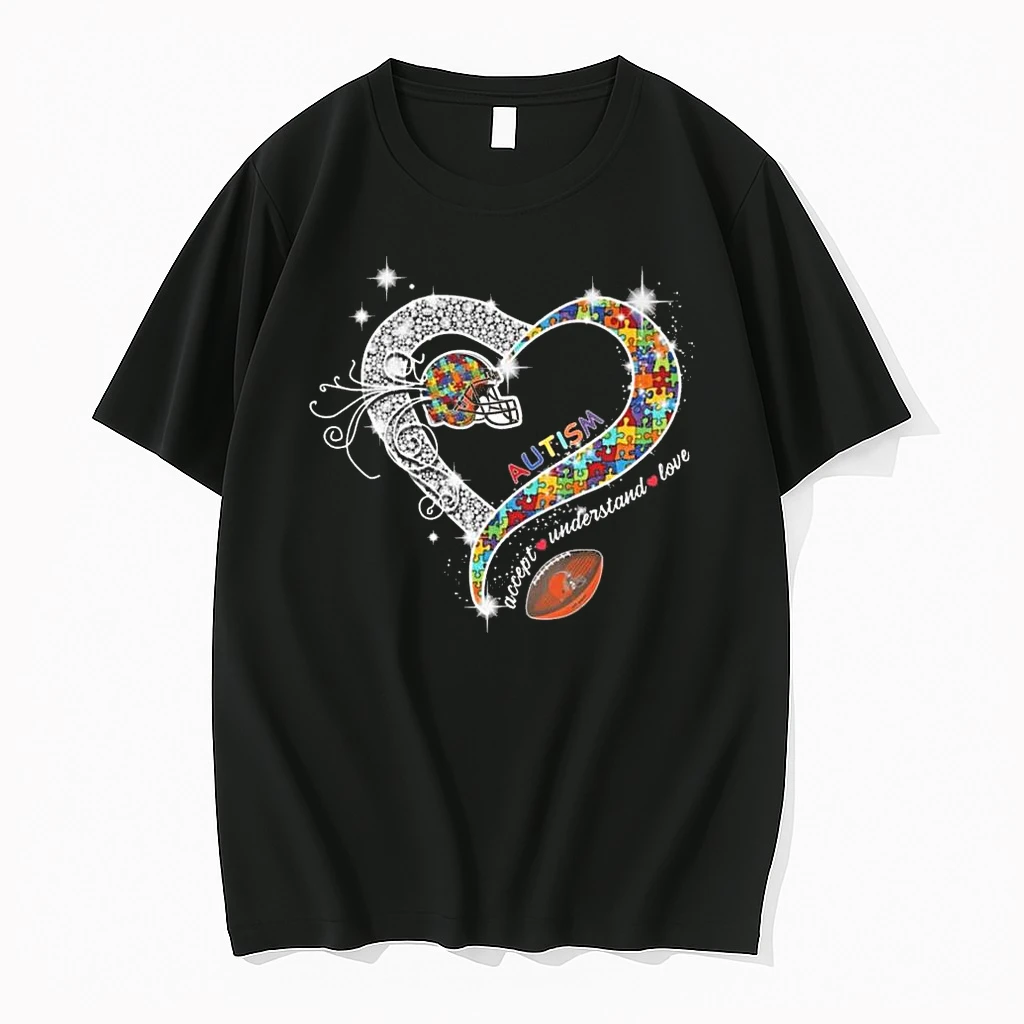 Cleveland Browns Accept Understand Love Autism Diamond Heart 2026 Shirts