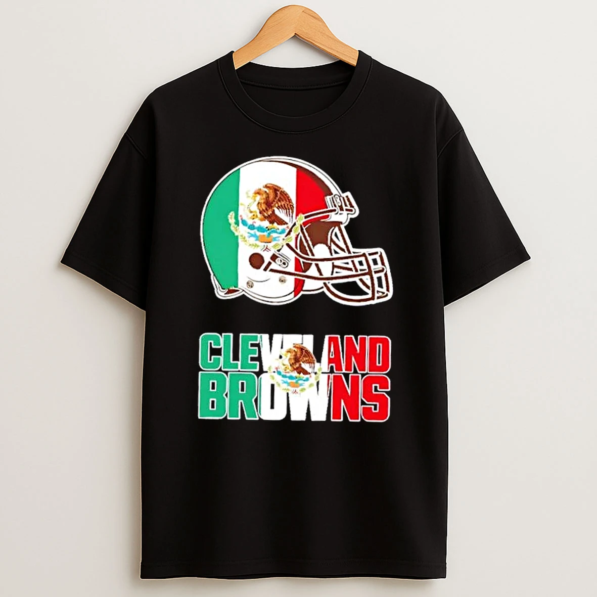 Cleveland Browns Football X Mexican Flag Logo Shirts