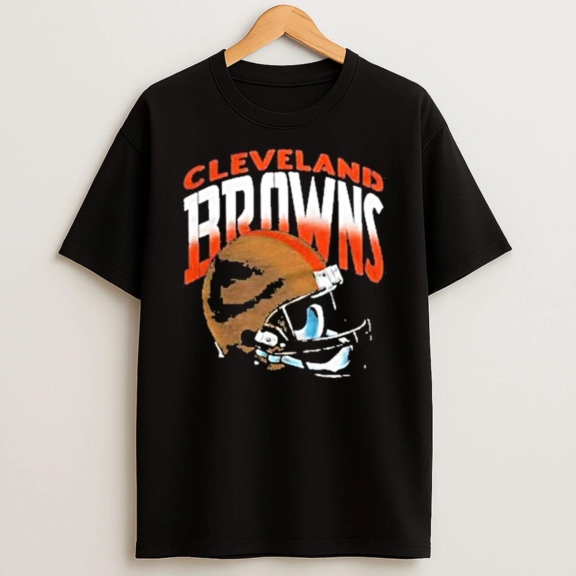 Cleveland Browns Nfl Logo Gradient Helmet Football Lover Shirts