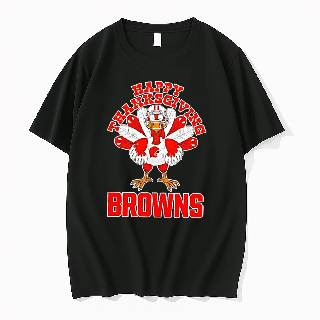 Cleveland Browns X Turkey Happy Thanksgiving Graphic Shirts