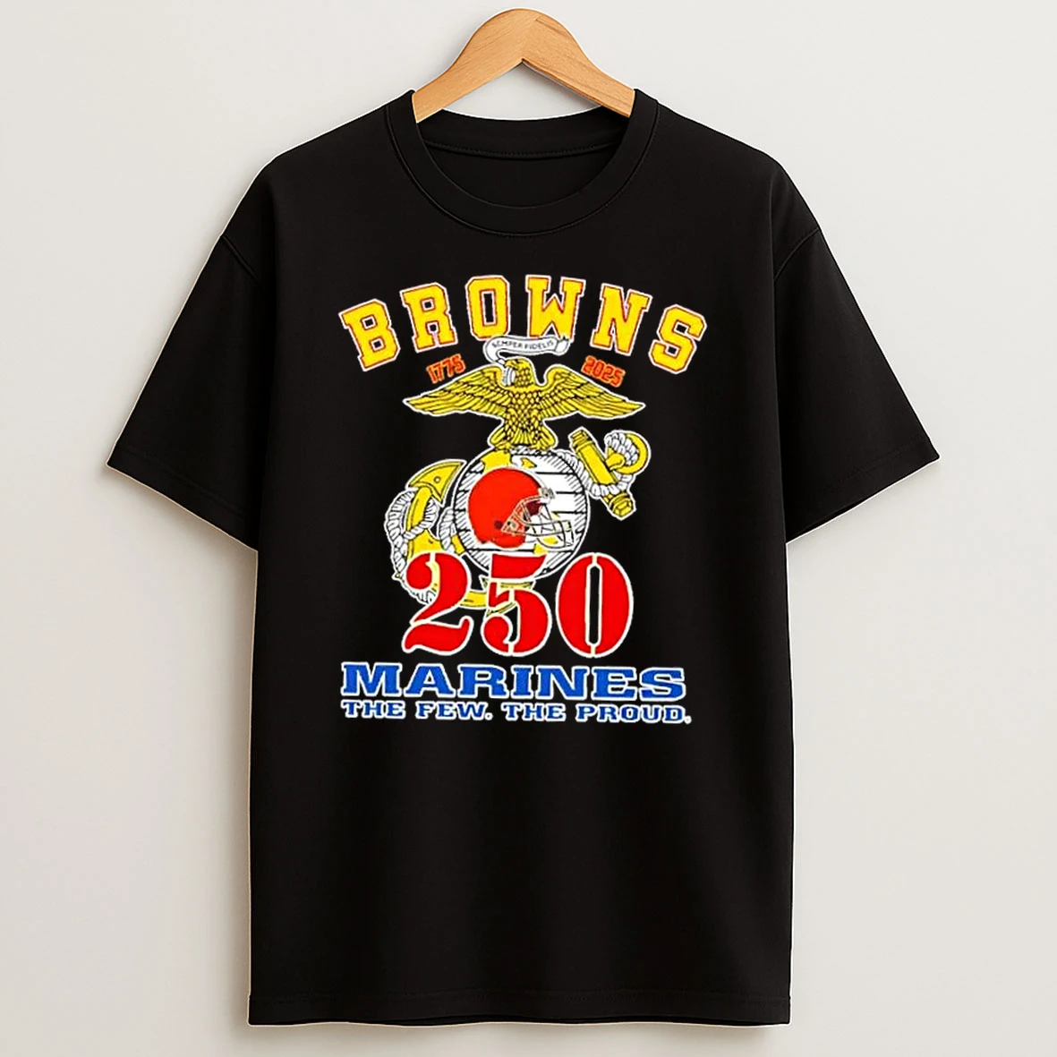 Cleveland Browns X U S M C 250th Birthday Celebration Shirts