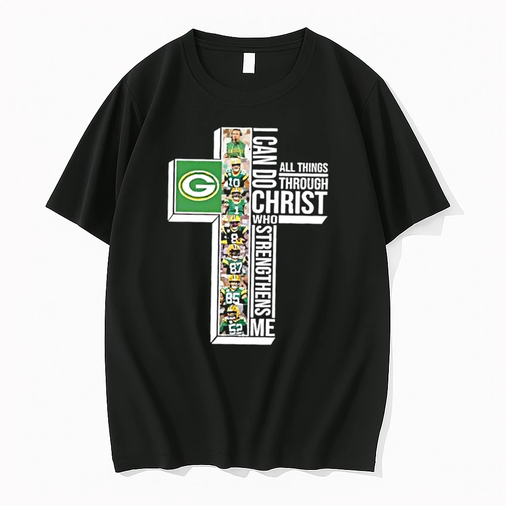 Coach Matt Lafleur And Players Green Bay Packers I Can Do All Things Through Christ Who Strengthens Me Shirts