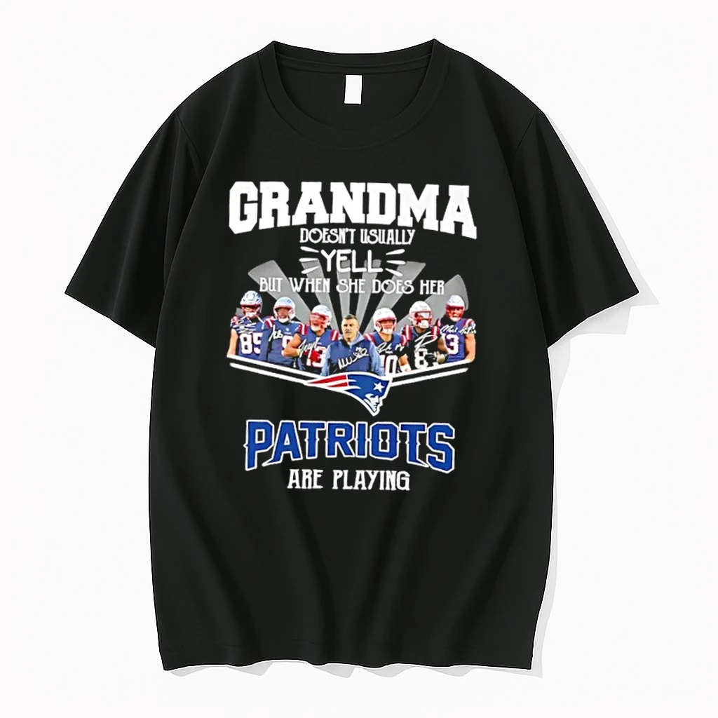 Coach Mike Vrabel And Players Grandma Doesnt Usually Yell But When She Does Her New England Patriots Are Playing Shirts
