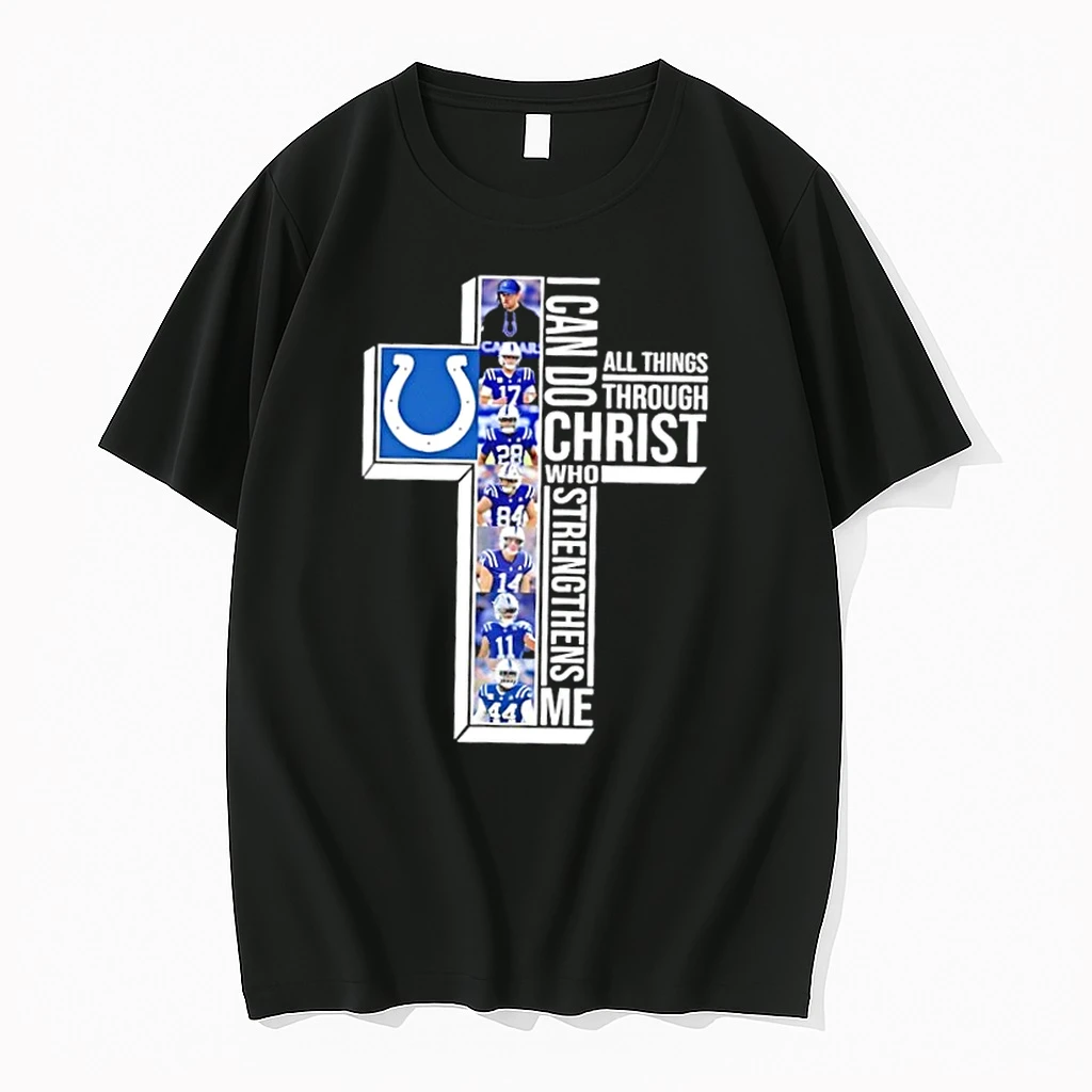 Coach Shane Steichen And Players Indianapolis Colts I Can Do All Things Through Christ Who Strengthens Me Shirts