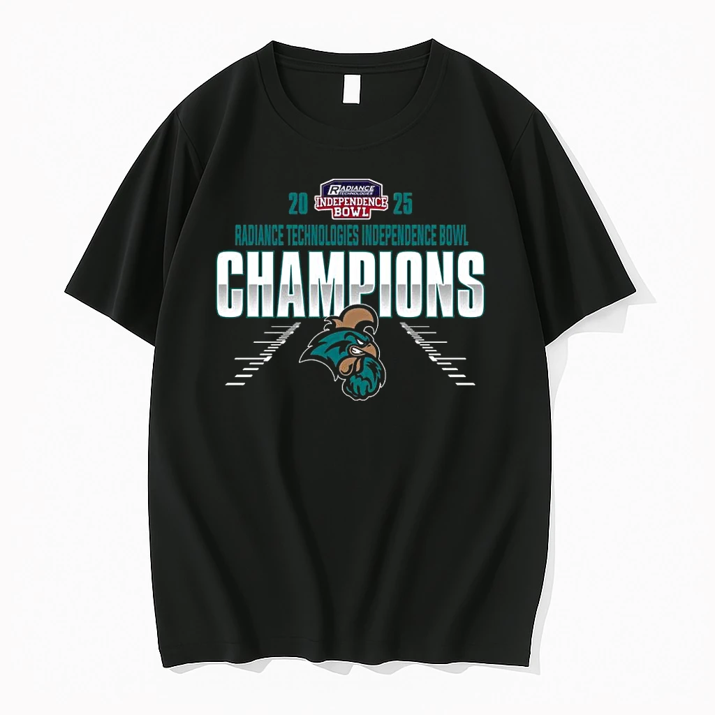 Coastal Carolina Chanticleers Radiance Technologies Independence Bowl Champions Shirts