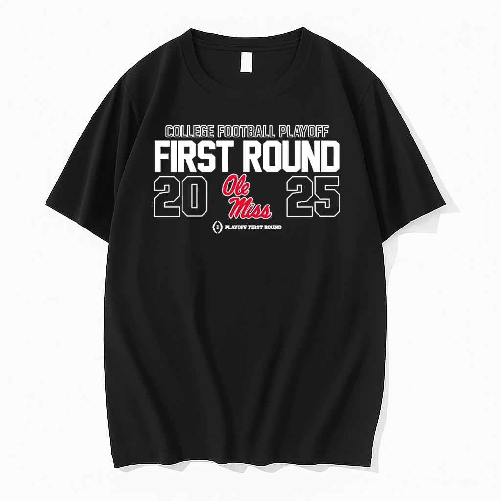 College Football Playoff 2025 First Round Ole Miss Rebels Shirts