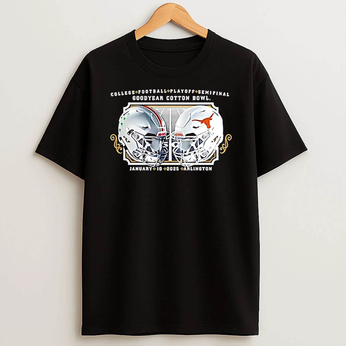College Football Playoff Semifinal Goodyear Cotton Bowl Ohio State Buckeyes Vs Texas Longhorns 2025 Shirts