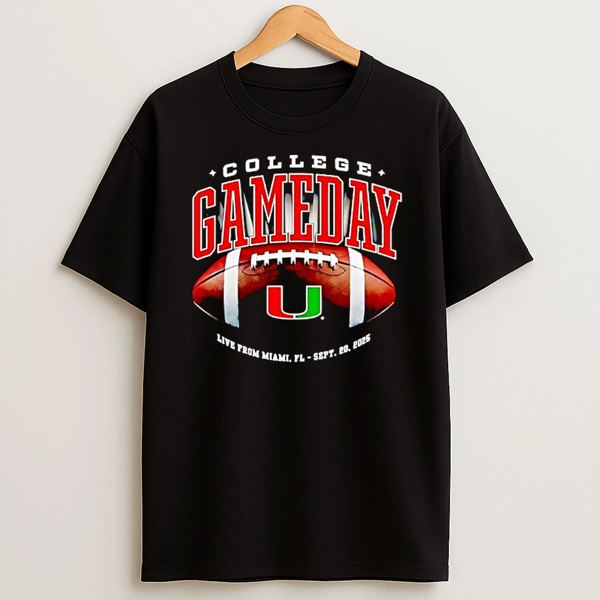 College Gameday Miami Hurricanes Football 2025 Live From Miami Shirts