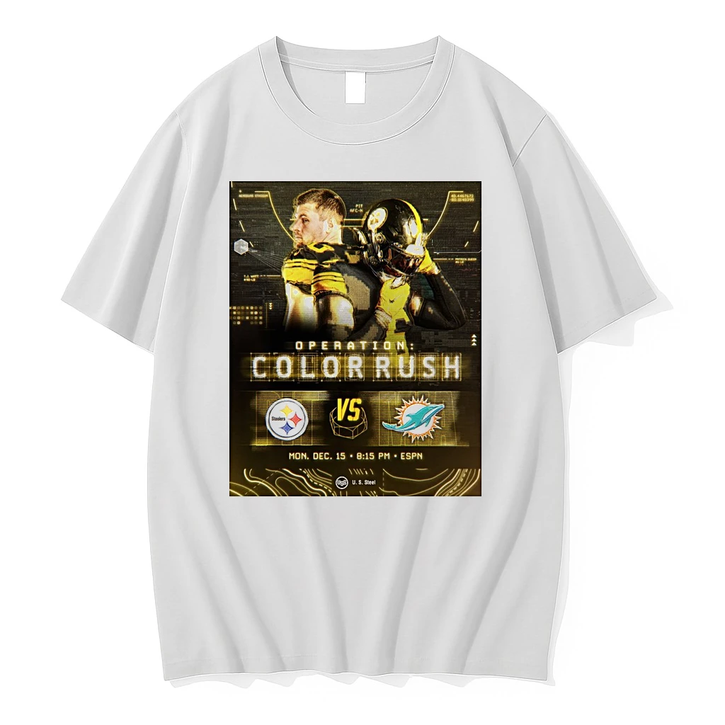 Color Rush Nfl Pittsburgh Steelers Vs Miami Dolphins December 15 2025 Shirts