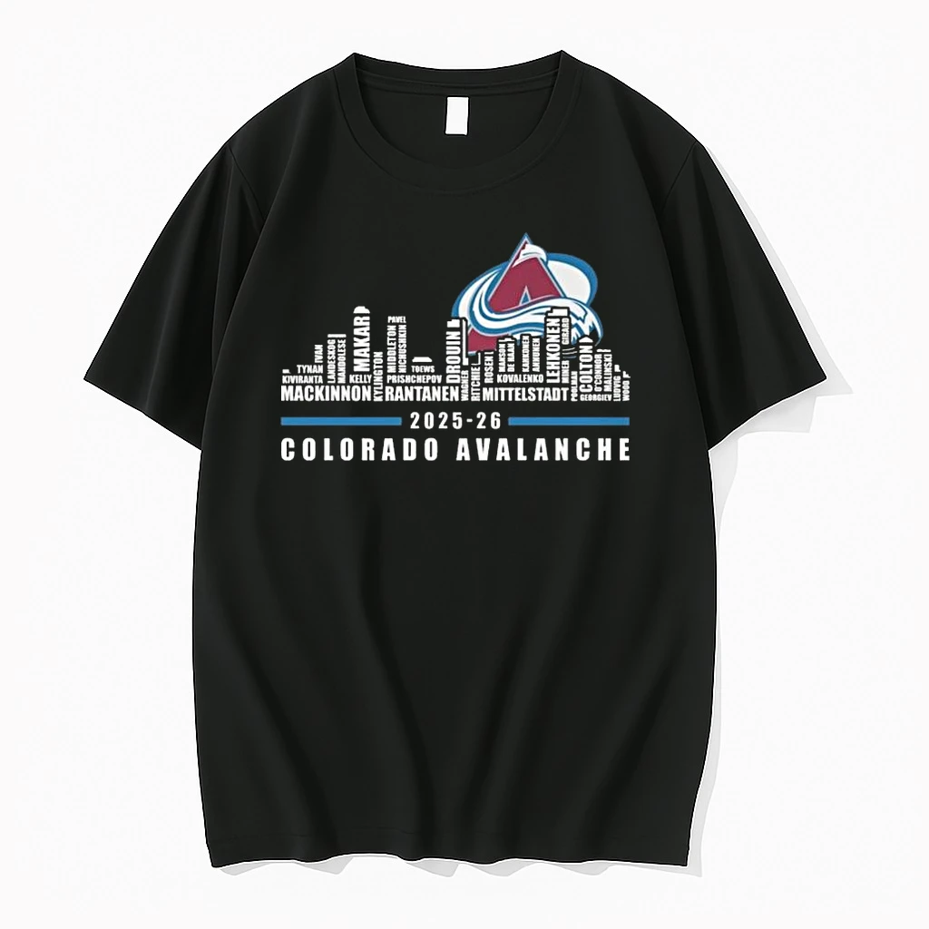 Colorado Avalanche 2025 26 Skyline Names Logo Shirts