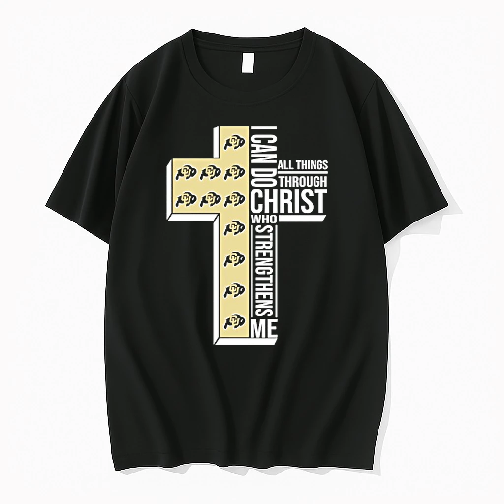 Colorado Buffaloes Cross I Can Do All Things Through Christ Who Strengthen Me Shirts