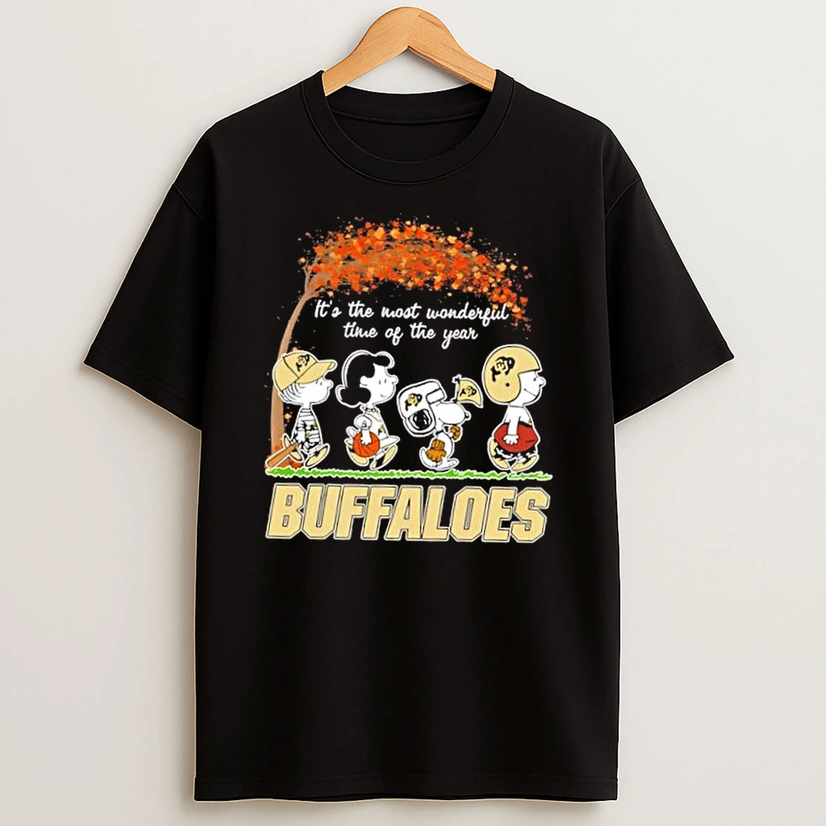 Colorado Buffaloes X Peanuts Snoopy And Friends Autumn Its The Most Wonderful Time Of The Year Shirts