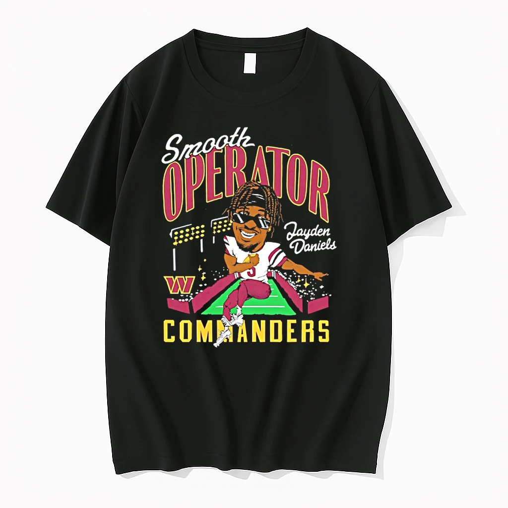 Commanders Jayden Daniels Smooth Operator Player Caricature Shirts