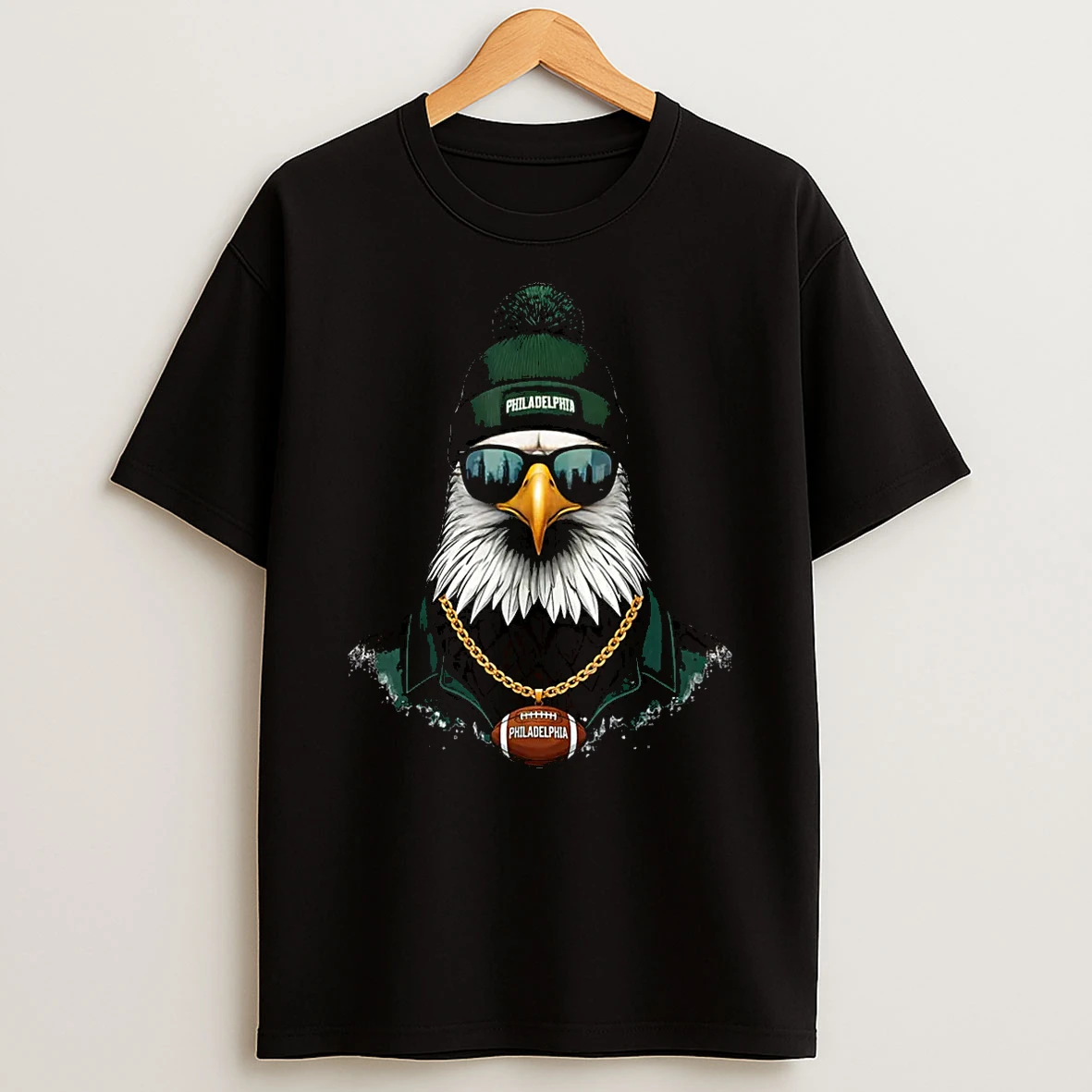 Cool Face Eagles With Sunglasses Eagles Flying Bird Shirts
