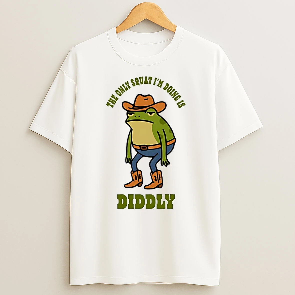 Cowboy Frog The Only Squat Im Doing Is Diddly Shirts