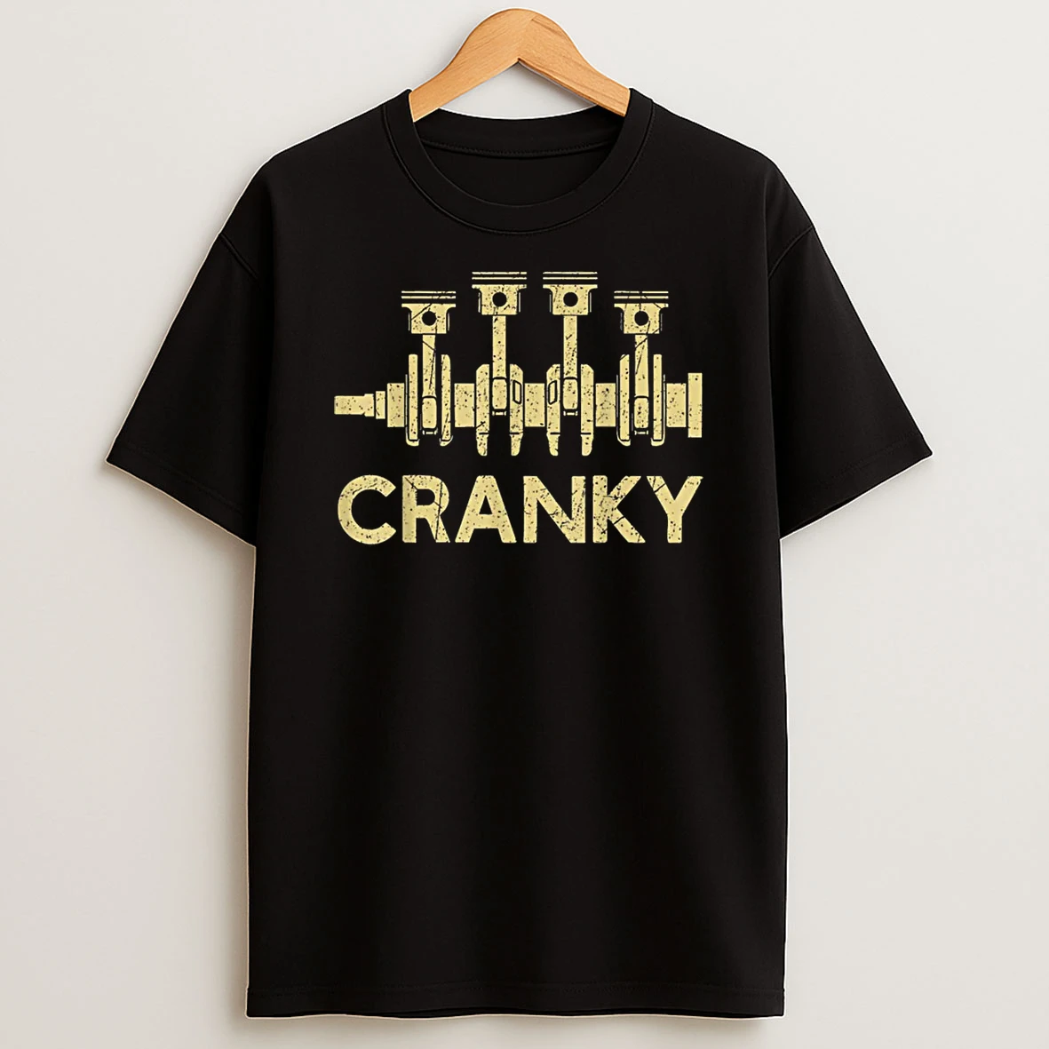 Cranky Car Engine Crankshaft Fathers Day Best Dad Men Humor Shirts