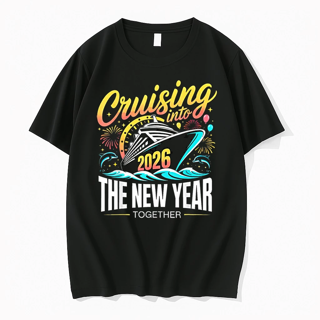 Cruising Into The New Year 2026 Matching Family Cruise Party Shirts